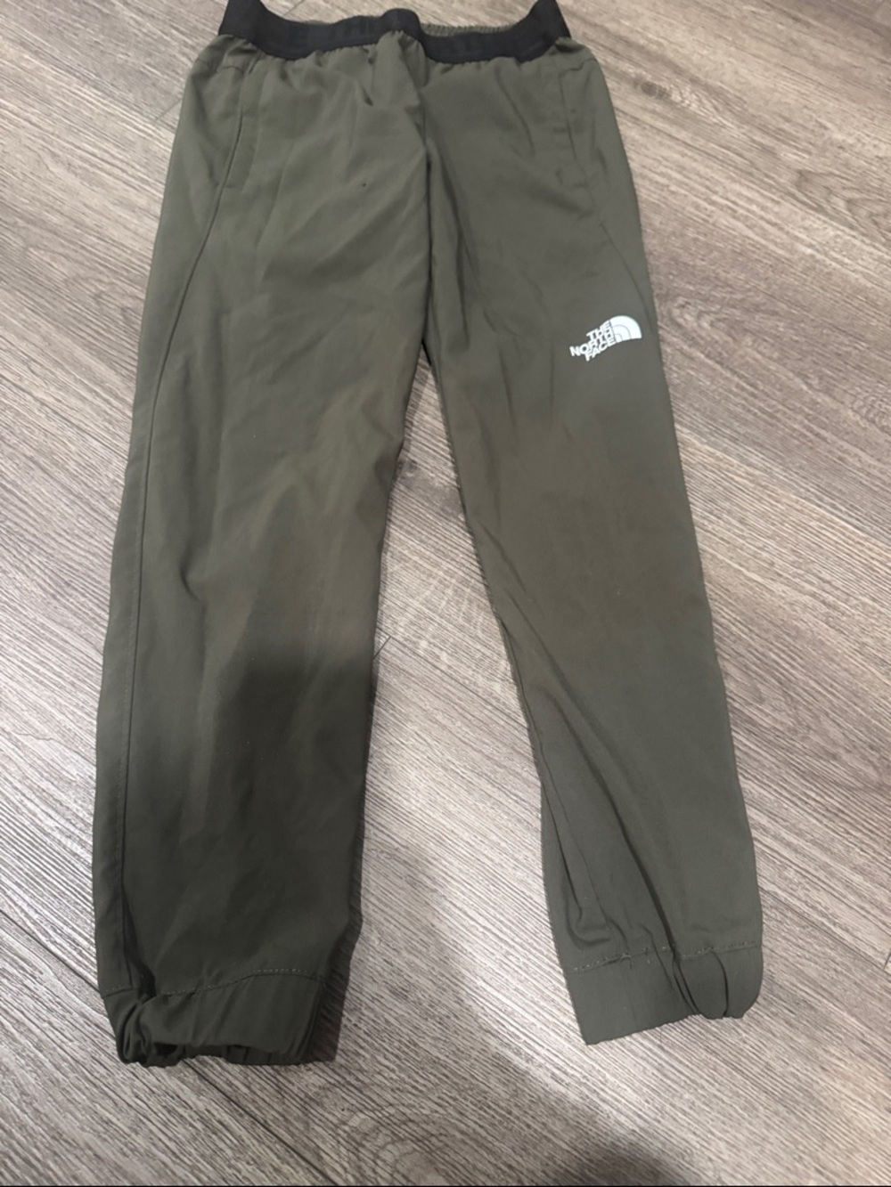 The North Face Olive Jogger Pants with White Logo